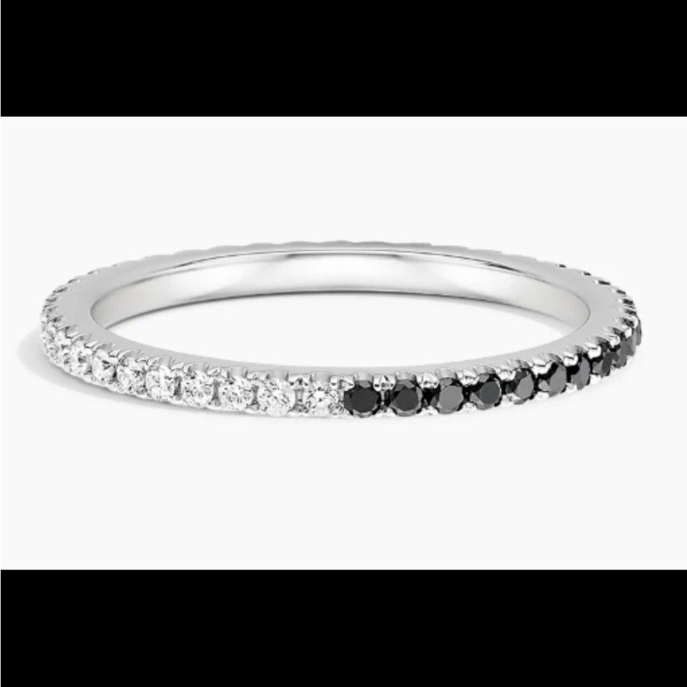 Brilliant earth Two-Tone Black and White Diamond Pavé Stackable Band